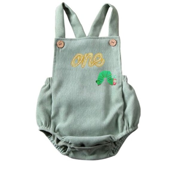 The Very Hungry Caterpillar Romper First Birthday Outfit Clothes Bodysuit Dress